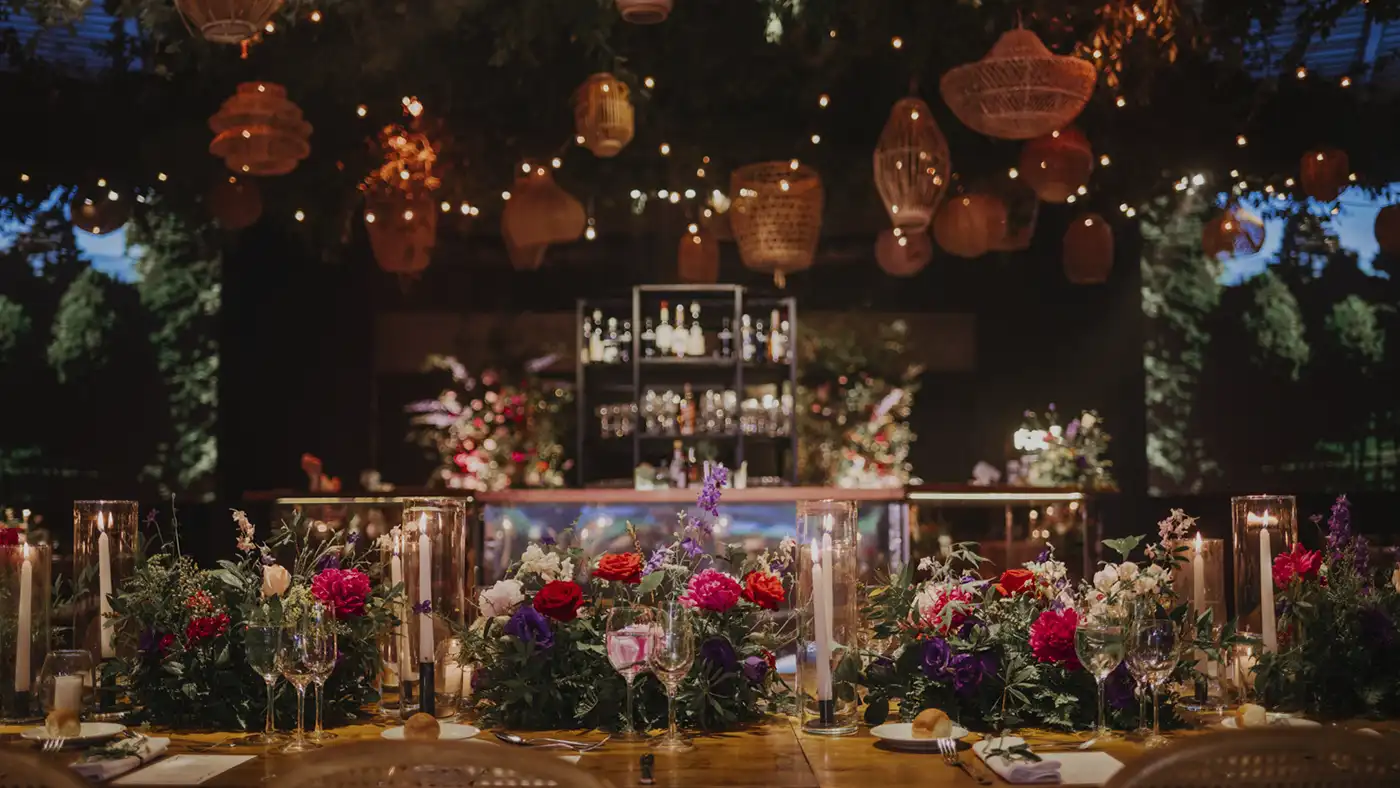 Iluminación profesional para fiestas de boda